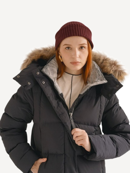 Пальто пуховое Аманда Nordic Goose (Женский; 44; Темно-Синий без*Меха)
